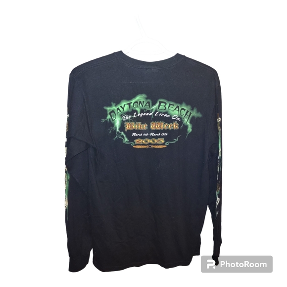 Daytona Beach bike week 2005 black long sleeve size small - Picture 2 of 3